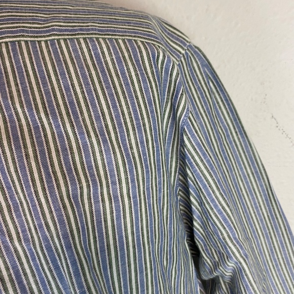 Gossl Mens Shirt Button Up Striped Long Sleeve (41) (L) New with Tags - Picture 10 of 13